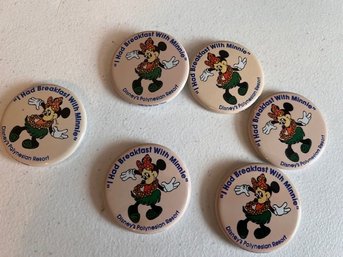 A Group Of 6 Disney Pins Minnie Mouse