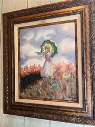 Monet Style 16 X 20 Framed Painting