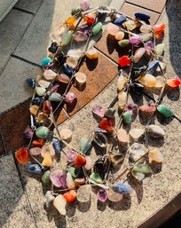 A SET OF THREE NECKLACES Tumbled SEMI PRECIOUS STONES