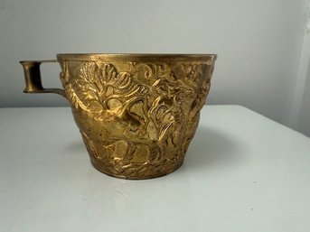 Vintage Brass Embossed Vaphio Cup