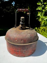 Vintage Eagle Safety Galvanized Gas Can Red