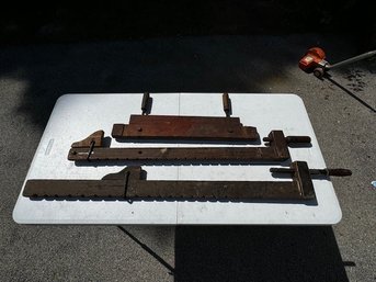Collection Of Antique Wooden Clamps