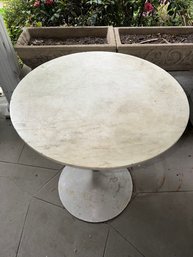 Marble Topped Tulip Style Table As Is 36 ' Diameter 29' Height Of Table