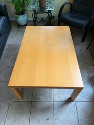 Rectangular Blonde Coffee Table 31w X 46L' X 18' Height