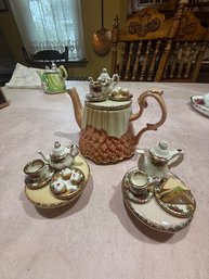 Minipink Ruffle Royal Albert Teapot With Two Extra Tops!