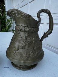 SECOND OF A PAIR! RARE~ Historical Tam O Shanter Ridgeway Jug/pitcher In Buff Color 1834  9' Tall '7' Jug