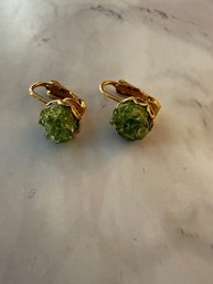 Exquisite Hawaiian Lava Fantasia Olivine Earrings