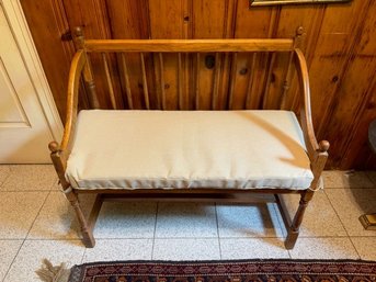 Vintage Maple Spindle Back Settee /Bench Two Seater 38' Long X 19deep X 17' Seat Height