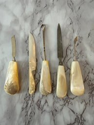 Stunning  Manicure Set 5 Pieces Mother Of Pearl
