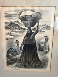 Covarrubias Lithograph Tehuantepec River Signed