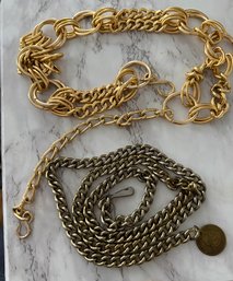 MCM. Chain Belts Gold Tone And Silver.