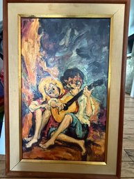 Mervin Jules The Approx 13 1/2 X 21 1/2' IMAGE  'the Lesson' Exhibit At Smith College