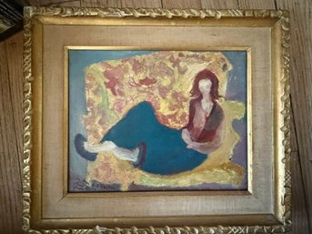 Mimi Gross Grooms Oil On Board Woman Reclining 1953