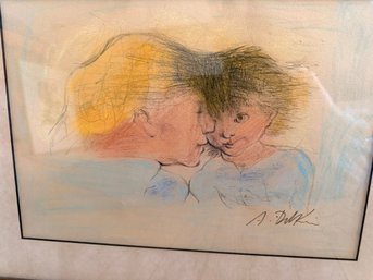 Alexander Dobkin Original  Pastel 'tenderness'   Signed Lower Right