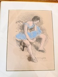 RARE~ Moses Soyer Pastel Over Lithograph, Hand Signed