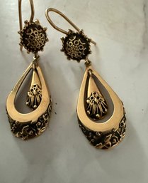14 Kt Gold Drop Earrings  8.34 Grams Stunning!