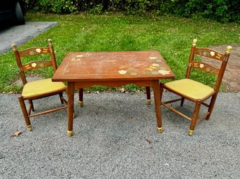 Vintage Macy's Children's Table And Chairs 1950's