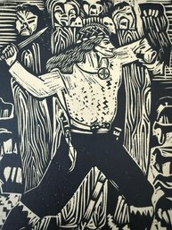 RARE!  Woodcut  By Ilmari 'jimo' Natti Cape May Artist 1930's