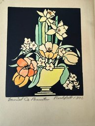 David O. Brewster 1936 Rockport, Woodcut On Paper Approx 10 X 12' Osm