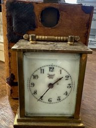 Waterbury Clock Co. Carriage Clock Brass In Original Box 1890's
