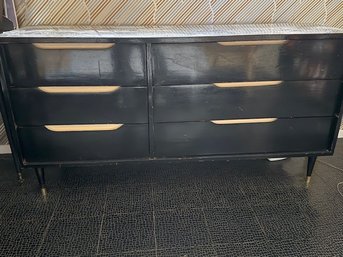 Mid Century Modern Black And Cream Dresser