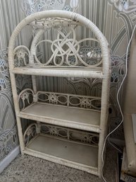 White Rattan 3 Shelf Unit Approx 24' Height