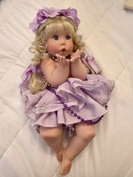 Violet Porcelain Wildflower Baby Doll, Danbury Mint