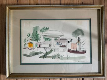 New Age Watercolor By Lily Harmon Listed Artist Approz 12 X 18'