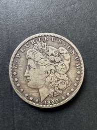 Morgan Silver Dollar 1890 New Orleans Mint (Y12)
