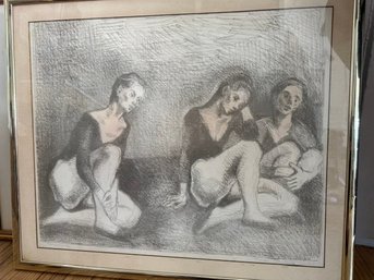 Moses Soyer Three Dancers Litho,  Approx 24 X 30'