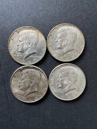 Group Of 4 Kennedy Half Dollars (Y14) 3 Denver Mint 1963- 1967