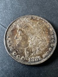 Morgan Silver Dollar 1881 VG (Y15)
