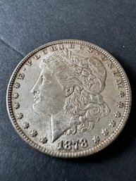 Morgan Silver Dollar Coin Very Nice  1878 (Y23)