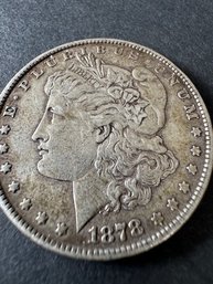 1878 Silver Morgan Dollar Coin VG (Y26)