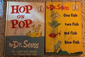 Dr Seuss Hop On Pop And One Fish Two Fish 1960 And 1963 Beginner Book AS IS