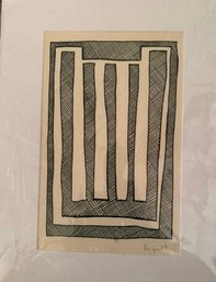 Michael Knigin Signed, Original Pen And Ink, 1967
