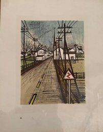 Bernard Buffet 'the Road' Color Lithograph 1967