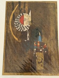 Mid Century Modern Art By Johnny Friedlander Silkscreen 'abstract I' Approx 11 X 15'