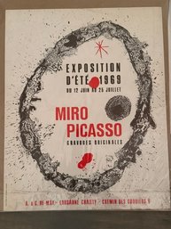 Miro And Picasso Summer Exhibition Poster 1969 Lausanne Gallery