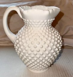 Fenton Hobnail Milk Glass Pitcher