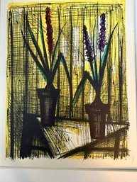 Bernard Buffet Lithograph 'two Hyacinths'