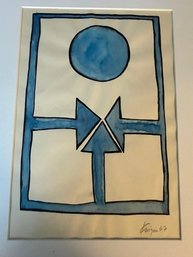 Michael Knigin Original Watercolor Signed 1967