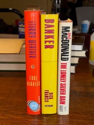 Group Of Three Mysteries Carl Hiaasen, Dick Francis And John D MacDonald First Editions