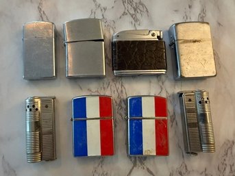 Collection Of Vintage Lighters, Austrian, Japan, USA, Zippo, Champ And Kron, Ronson