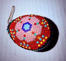 Huichol Beaded Egg Ornament