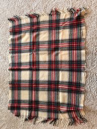Vintage Plaid Woolen Throw Blanket See All Photos