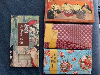 Group Of Three NEW Japanese Double Pocket Wallets With Paper