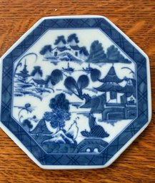 Mottahedah Blue And White  Blue Canton Trivet Tile