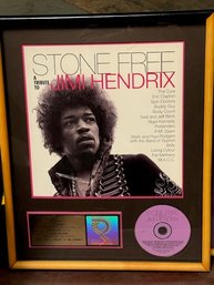 'stone Free' A Tribute To Jimi Hendrix Award For Over 500K Sold CD's And Cassette