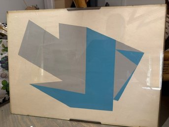 Ole Folmer Hansen Modernist Abstract Serigraph 16 X 32' Approx